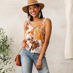 Willow & Root Button Front Tank